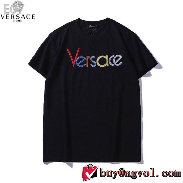 VERSACE ヴェルサーチ 半袖Tシャツ 3色可選 夏の王道　適度な上品さ 洗練されたスタイル