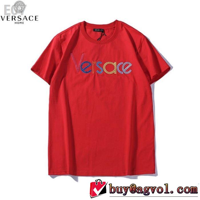 VERSACE ヴェルサーチ 半袖Tシャツ 3色可選 夏の王道　適度な上品さ 洗練されたスタイル