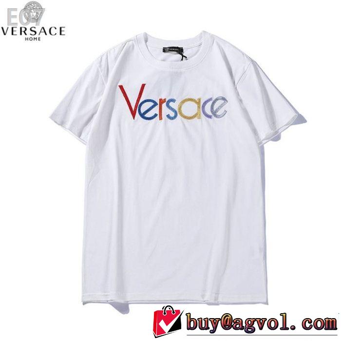 VERSACE ヴェルサーチ 半袖Tシャツ 3色可選 夏の王道　適度な上品さ 洗練されたスタイル