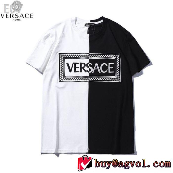 ブラッシュアップして華やかに ドレスアップ効果も抜群 VERSACE ヴェルサーチ 半袖Tシャツ