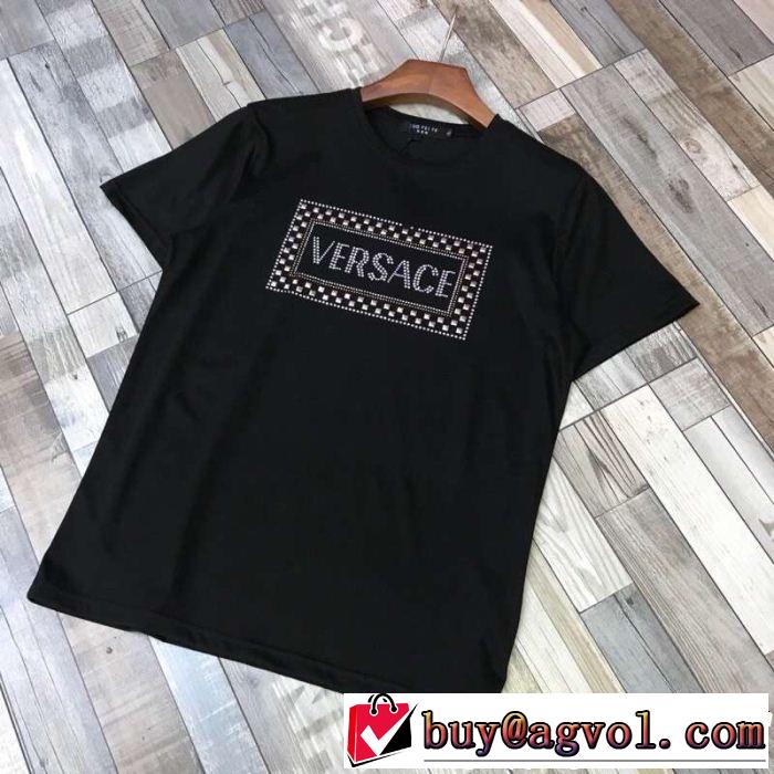 新しい斬新なスタイル 夏っぽさ新作アイテム VERSACE ヴェルサーチ 半袖Tシャツ 2色可選