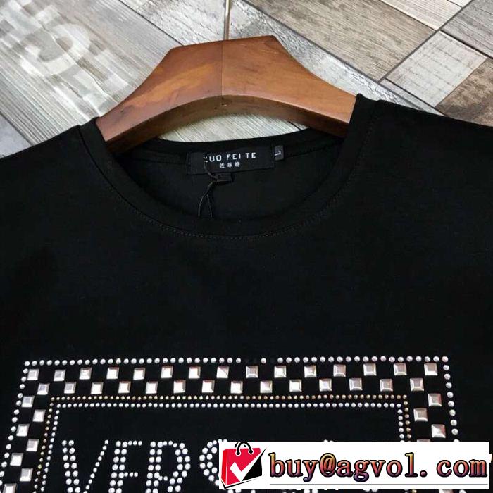 新しい斬新なスタイル 夏っぽさ新作アイテム VERSACE ヴェルサーチ 半袖Tシャツ 2色可選