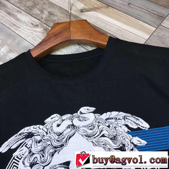今っぽいトレンド VERSACE ヴェルサーチ 半袖Tシャツ 今旬のシルエットバランス