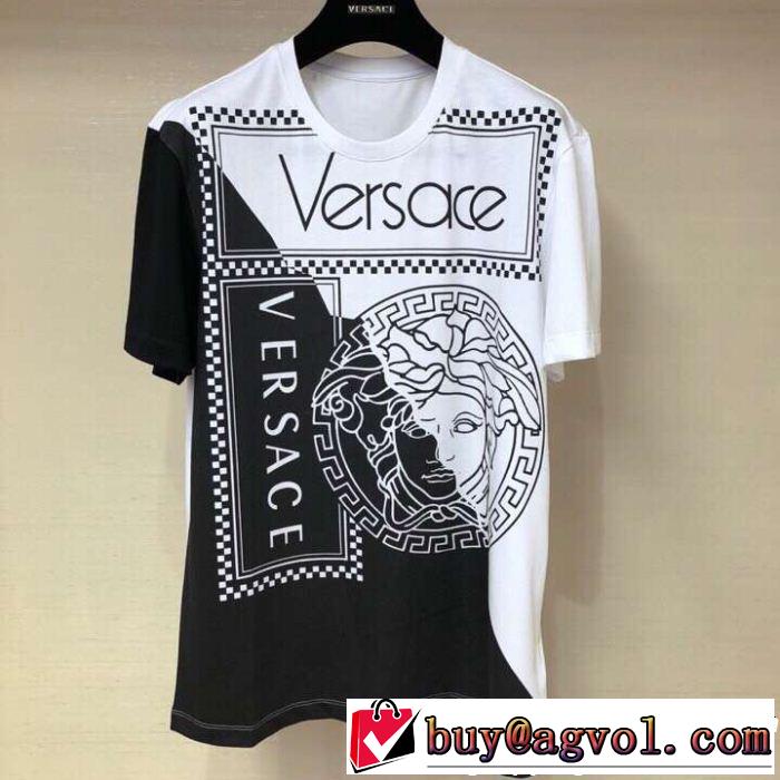 VERSACE ヴェルサーチ 半袖Tシャツ 2色可選 夏大人気のアイテム リラックススタイルが実現