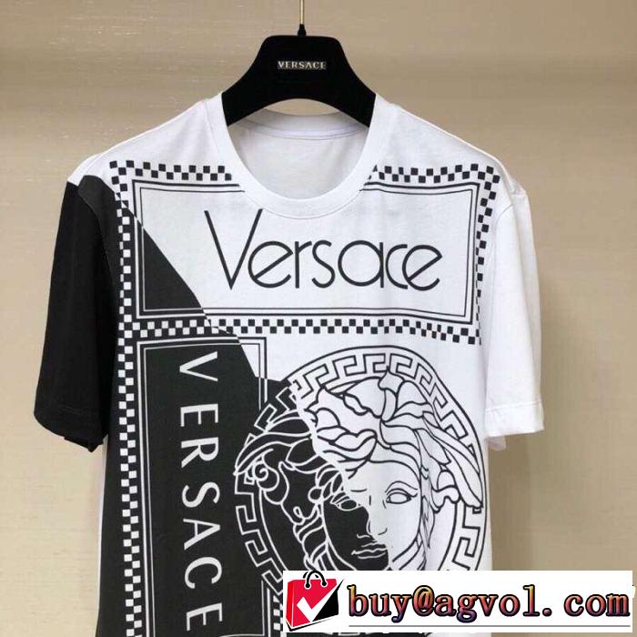 VERSACE ヴェルサーチ 半袖Tシャツ 2色可選 夏大人気のアイテム リラックススタイルが実現