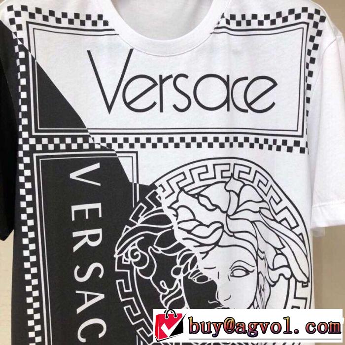 VERSACE ヴェルサーチ 半袖Tシャツ 2色可選 夏大人気のアイテム リラックススタイルが実現