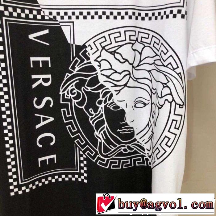 VERSACE ヴェルサーチ 半袖Tシャツ 2色可選 夏大人気のアイテム リラックススタイルが実現