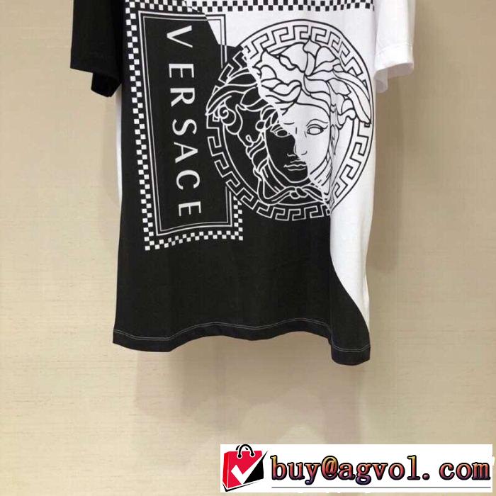 VERSACE ヴェルサーチ 半袖Tシャツ 2色可選 夏大人気のアイテム リラックススタイルが実現