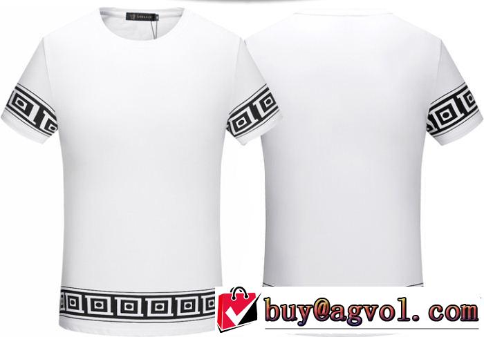 2019年春夏流行ファッション 大人可愛いスタイル VERSACE ヴェルサーチ 半袖Tシャツ 2色可選