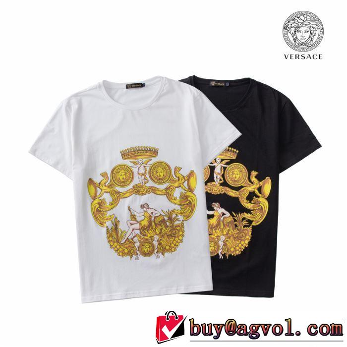  Tシャツ/ティーシャツ 2色可選 春夏に役立つカジュアル ヴェルサーチVERSACE 2019春夏トレンドアイテム 