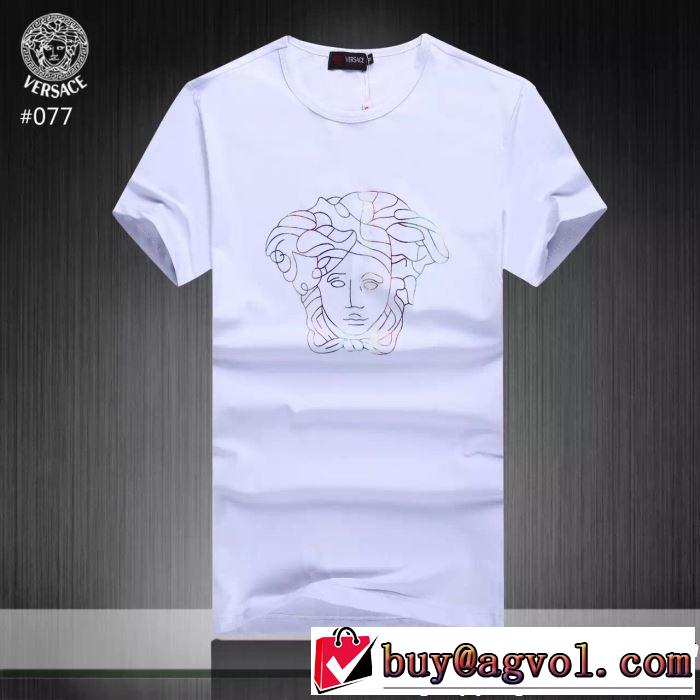 上品な印象に格上げ  Tシャツ/ティーシャツ 3色可選 ヴェルサーチVERSACE 2019春夏も引き続き人気セール
