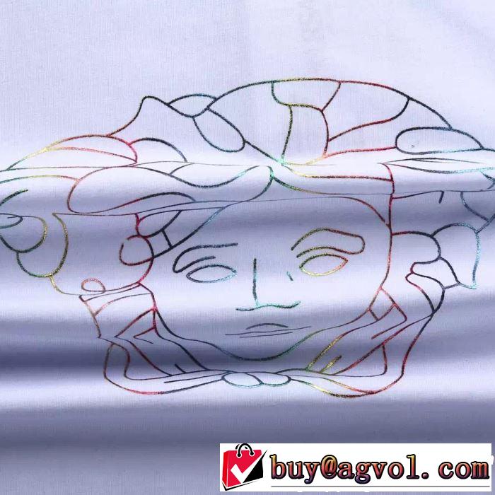 上品な印象に格上げ  Tシャツ/ティーシャツ 3色可選 ヴェルサーチVERSACE 2019春夏も引き続き人気セール