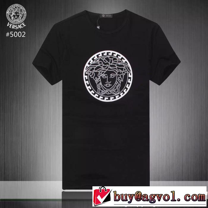 3色可選 季節をまたい新作アイテム  Tシャツ/ティーシャツ  2019夏ファション新品 ヴェルサーチVERSACE