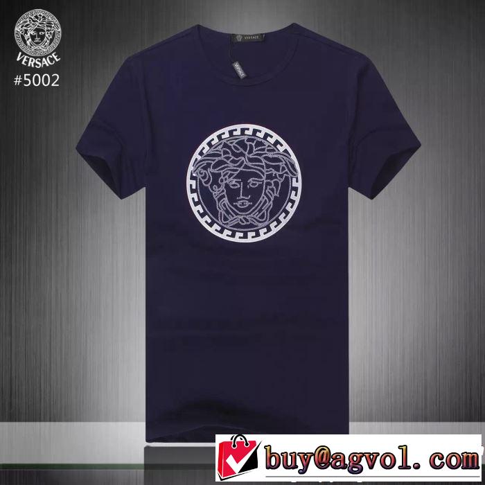 3色可選 季節をまたい新作アイテム  Tシャツ/ティーシャツ  2019夏ファション新品 ヴェルサーチVERSACE