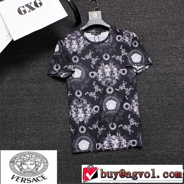  目を引く存在感抜群 ヴェルサーチVERSACE 2019春夏の大注目トレンド Tシャツ/ティーシャツ 2色可選 