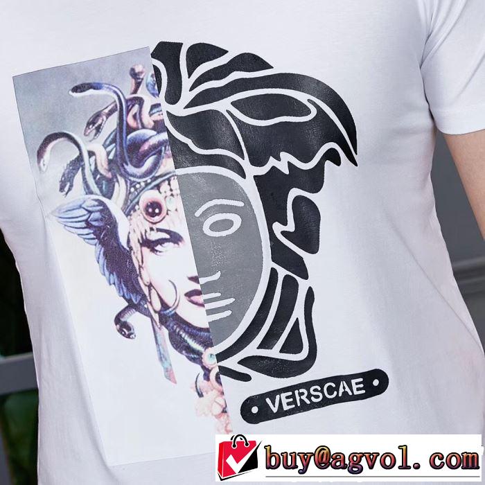 2019SSのトレンド商品 ヴェルサーチVERSACE Tシャツ/ティーシャツ 2色可選 大人のこなれた着こなし