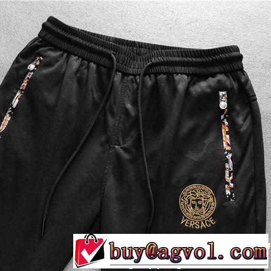 2019限定 男性に人気 VERSACE ヴェルサーチ半袖大注目国内完売数量限定 上下セット 2色可選