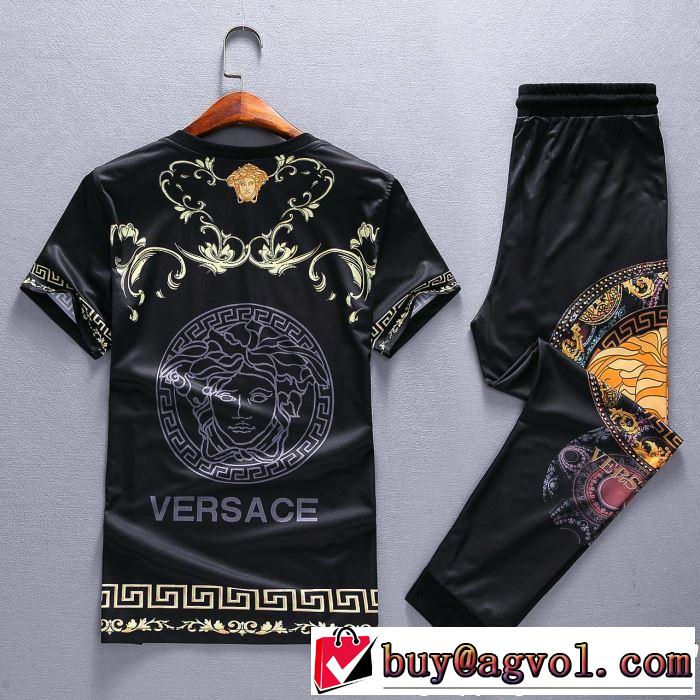 上下セット完売在庫確保 VERSACE2019春夏も引き続き人気セール ヴェルサーチ半袖 