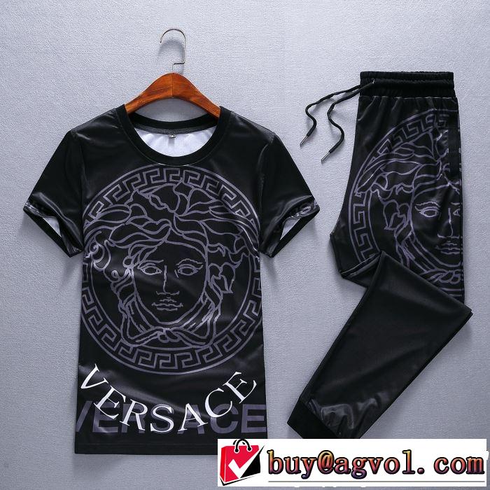  最新☆大人気☆話題沸騰 半袖 上下セット2019限定 男性に人気 VERSACE ヴェルサーチ定番が欲しい方
