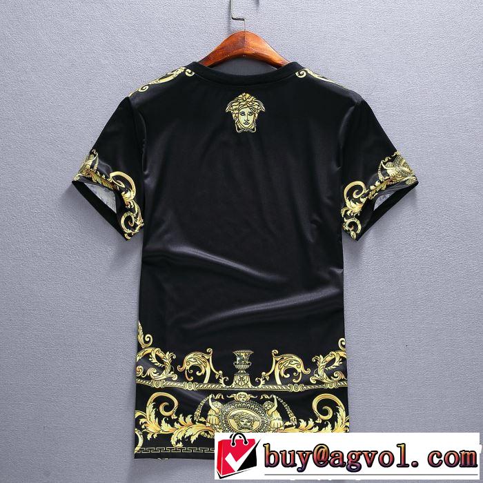2019夏ファション新品 半袖 上下セット最終価格セール VERSACE ヴェルサーチ ギフト最適期間限定