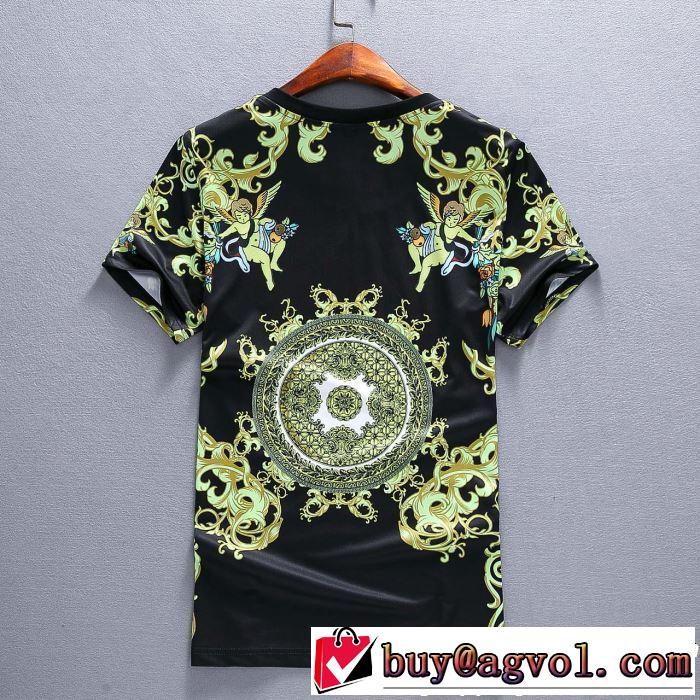 お洒落トレンド人気 半袖 上下セット 2019夏ファション新品 VERSACE 新作限定めっちゃ綺麗色ヴェルサーチ