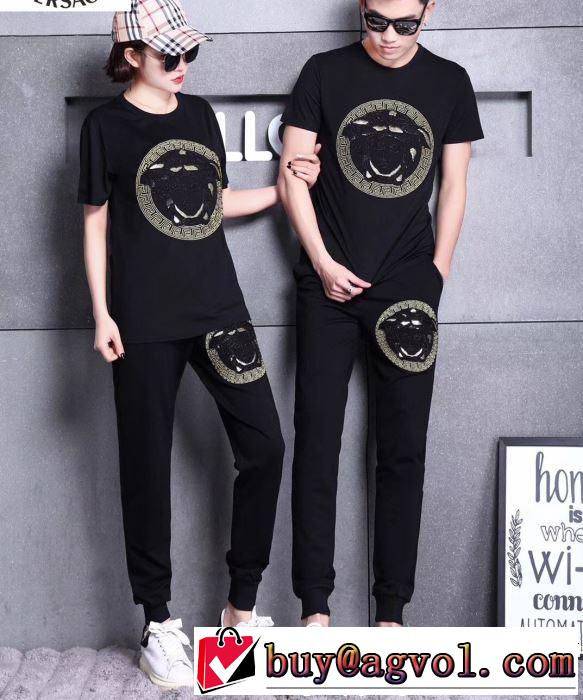 半袖 上下セット正規品保証19春夏 ヴェルサーチ 数量限定奇跡の入荷 VERSACE 男女兼用