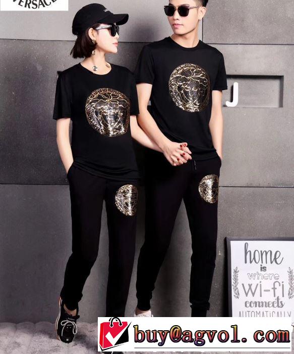  男女兼用 半袖ヴェルサーチ すごく稀少カラー上下セット VERSACE 2019夏ファション新品