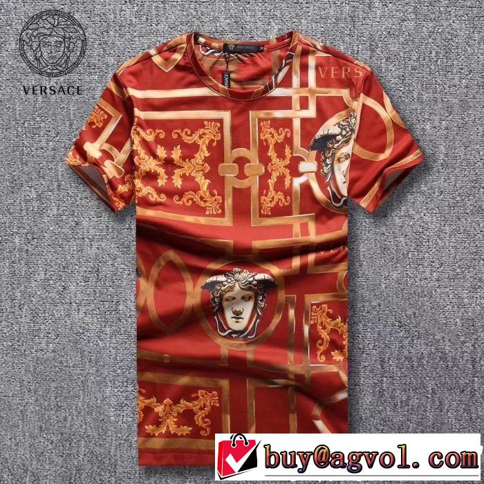 夏気分UP最新コレクション 2色可選 半袖Tシャツ VERSACE ヴェルサーチ 【2019年】夏のファッション