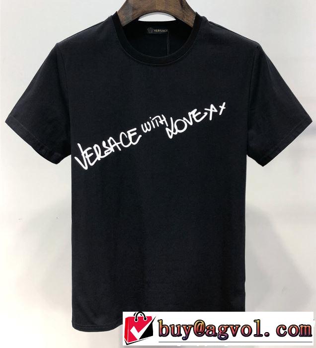 VERSACE ヴェルサーチ 半袖Tシャツ 2色可選 今季トレンドの限定アイテム 2019年春夏流行ファッション