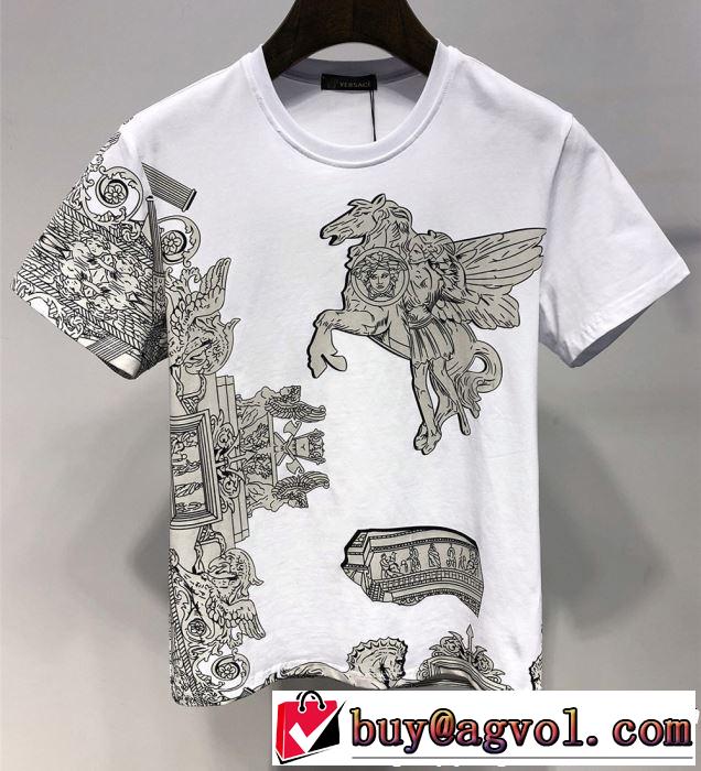 春夏の流行り2019新品 VERSACE ヴェルサーチ 半袖Tシャツ 2色可選 おしゃれデザインも大人気