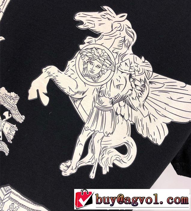 春夏の流行り2019新品 VERSACE ヴェルサーチ 半袖Tシャツ 2色可選 おしゃれデザインも大人気