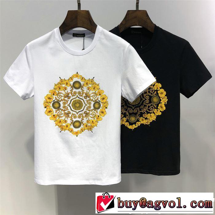 半袖Tシャツ 2色可選 2019春夏トレンドアイテム 今期のトレンド定番アイテム VERSACE ヴェルサーチ