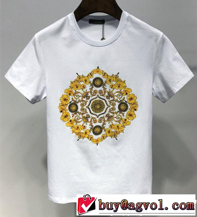 半袖Tシャツ 2色可選 2019春夏トレンドアイテム 今期のトレンド定番アイテム VERSACE ヴェルサーチ