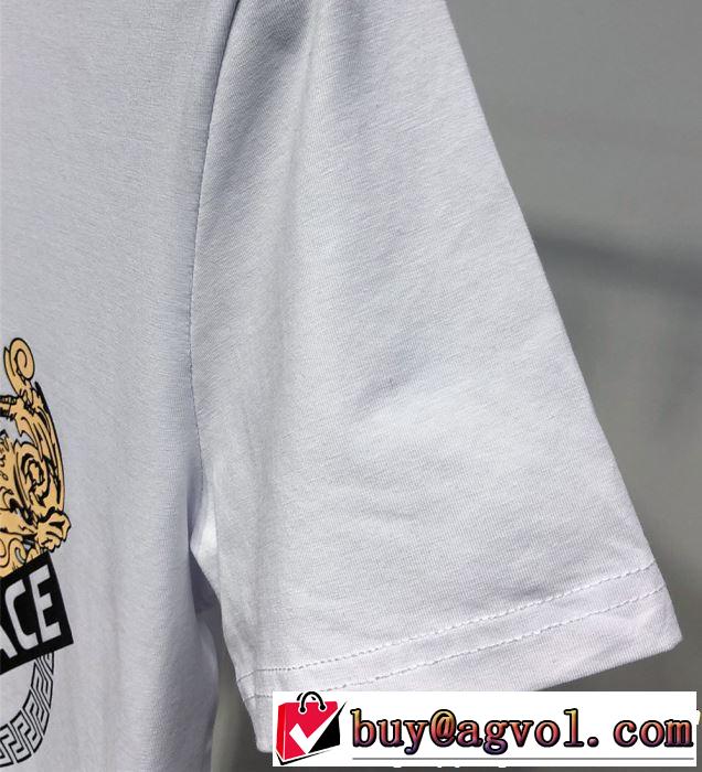 人気ストリートブランド新品 2019春夏人気トレンドアイテム VERSACE ヴェルサーチ 半袖Tシャツ 2色可選