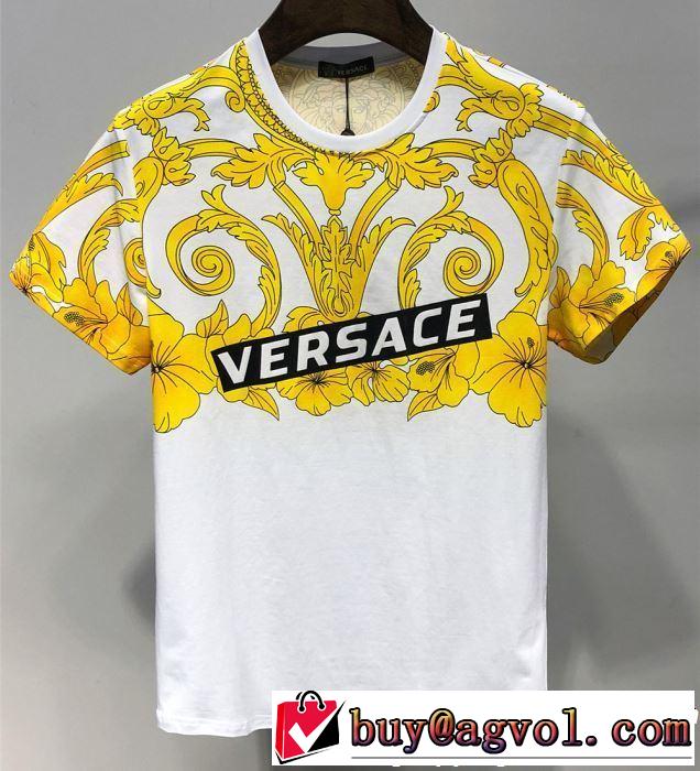 VERSACE ヴェルサーチ 半袖Tシャツ 2色可選 定番のスタイル春夏限定 2019年の春夏に着たい 通勤の定番