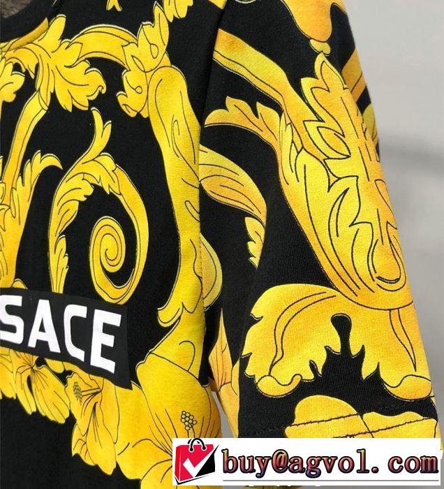 VERSACE ヴェルサーチ 半袖Tシャツ 2色可選 定番のスタイル春夏限定 2019年の春夏に着たい 通勤の定番