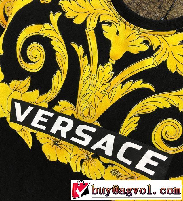 VERSACE ヴェルサーチ 半袖Tシャツ 2色可選 定番のスタイル春夏限定 2019年の春夏に着たい 通勤の定番