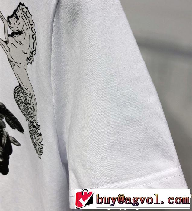 VERSACE ヴェルサーチ 半袖Tシャツ 2色可選 スタイリッシュに新着 大人カジュアル夏ファッション2019