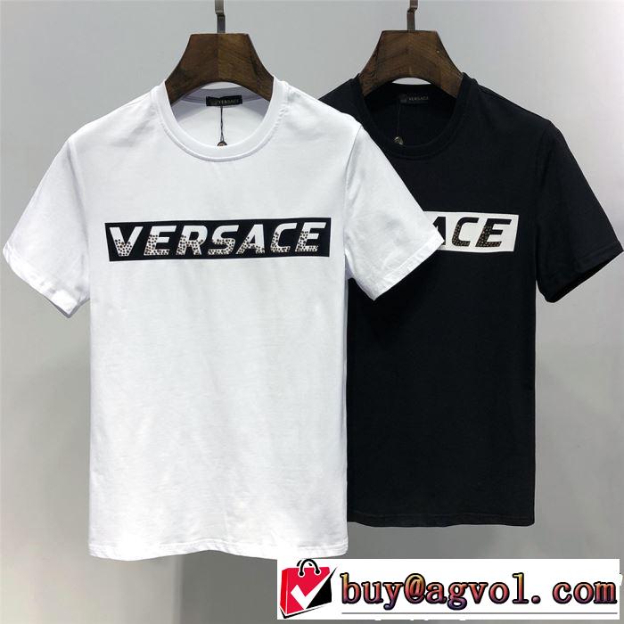 2019春夏は人気定番 夏おすすめ人気ブランドアイテム VERSACE ヴェルサーチ 半袖Tシャツ 2色可選