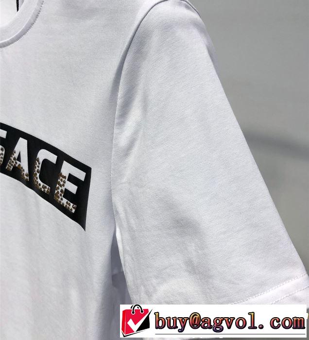 2019春夏は人気定番 夏おすすめ人気ブランドアイテム VERSACE ヴェルサーチ 半袖Tシャツ 2色可選
