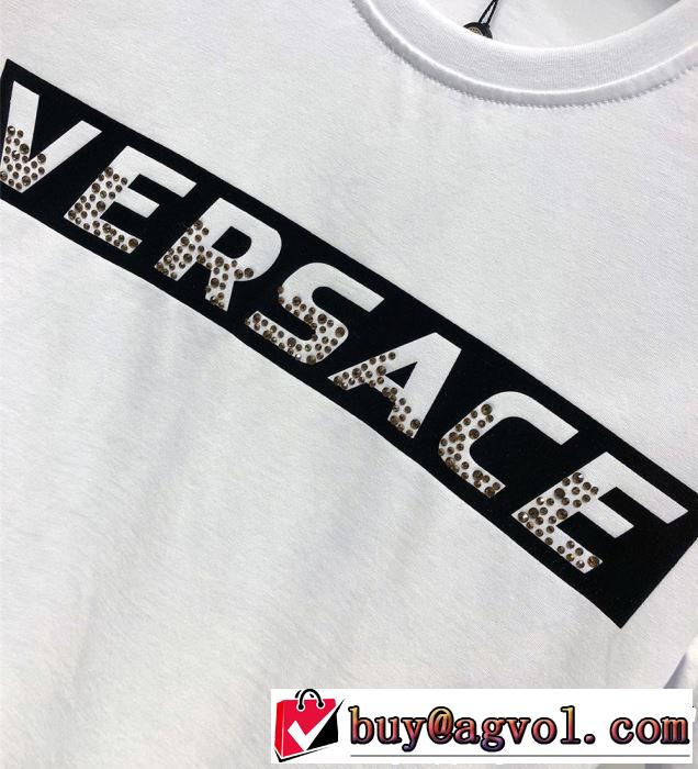 2019春夏は人気定番 夏おすすめ人気ブランドアイテム VERSACE ヴェルサーチ 半袖Tシャツ 2色可選