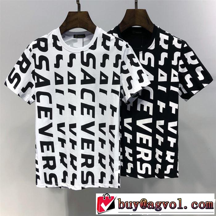 暑い季節も大活躍 VERSACE ヴェルサーチ 半袖Tシャツ 2色可選 おしゃれな夏ファッション2019