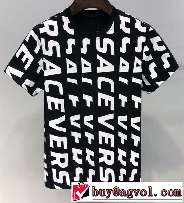 暑い季節も大活躍 VERSACE ヴェルサーチ 半袖Tシャツ 2色可選 おしゃれな夏ファッション2019