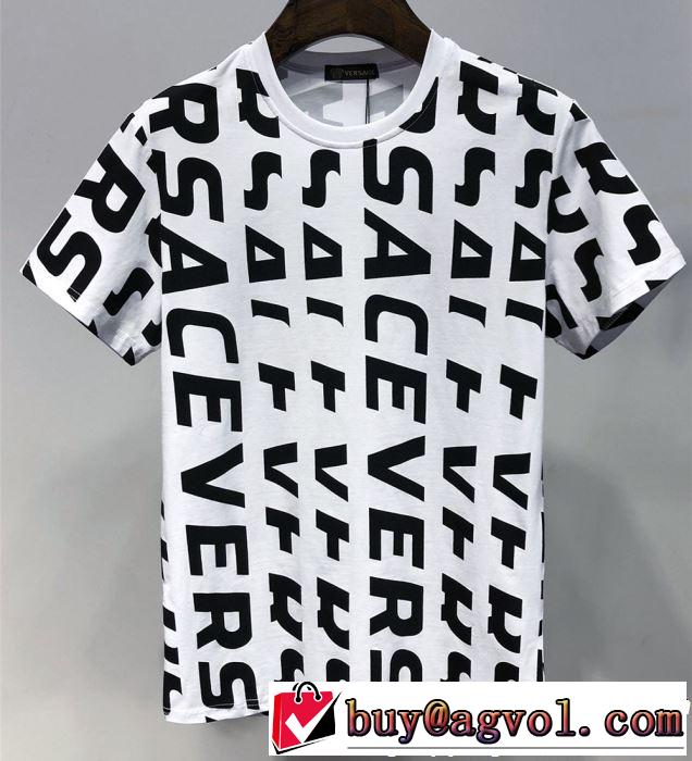 暑い季節も大活躍 VERSACE ヴェルサーチ 半袖Tシャツ 2色可選 おしゃれな夏ファッション2019