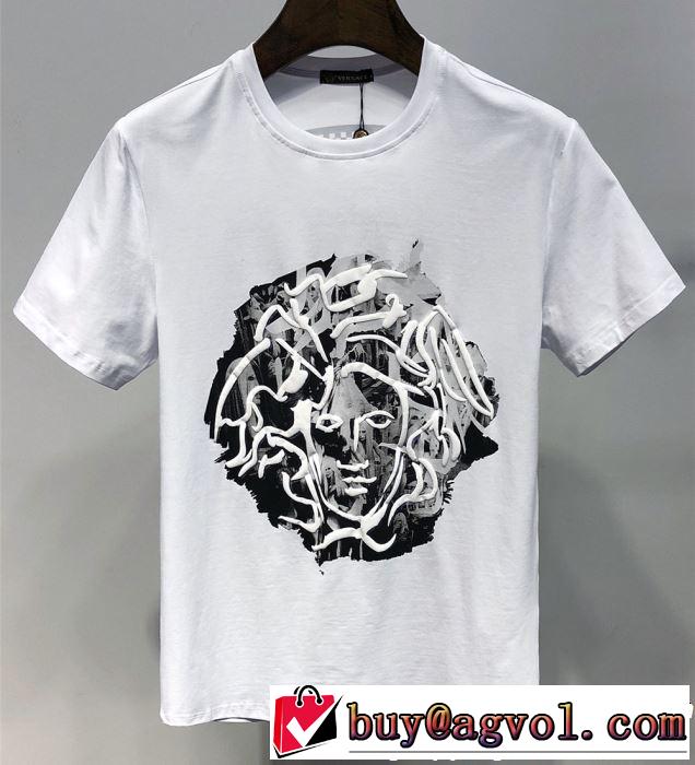 今流行りの最新コレクション VERSACE ヴェルサーチ 半袖Tシャツ 2色可選 《2019年》今、注目のストリート