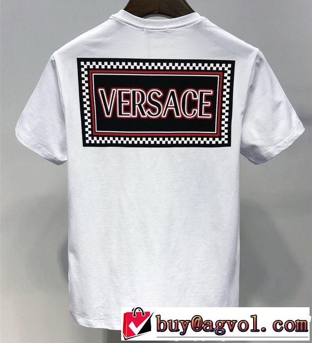 今流行りの最新コレクション VERSACE ヴェルサーチ 半袖Tシャツ 2色可選 《2019年》今、注目のストリート