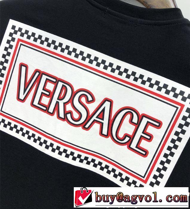 今流行りの最新コレクション VERSACE ヴェルサーチ 半袖Tシャツ 2色可選 《2019年》今、注目のストリート