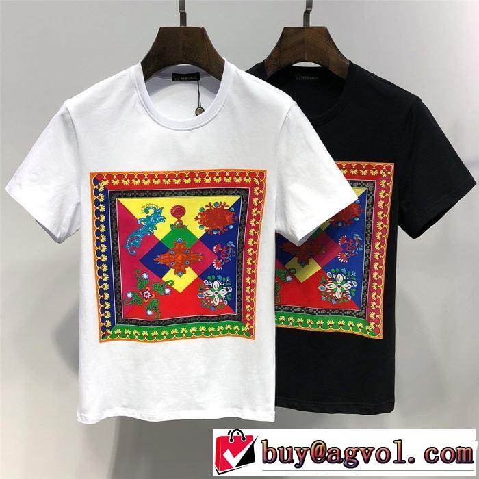 VERSACE ヴェルサーチ 半袖Tシャツ 2色可選 爽やかカジュアル人気 【2019年】夏のファッション