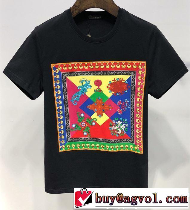 VERSACE ヴェルサーチ 半袖Tシャツ 2色可選 爽やかカジュアル人気 【2019年】夏のファッション