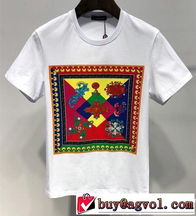 VERSACE ヴェルサーチ 半袖Tシャツ 2色可選 爽やかカジュアル人気 【2019年】夏のファッション
